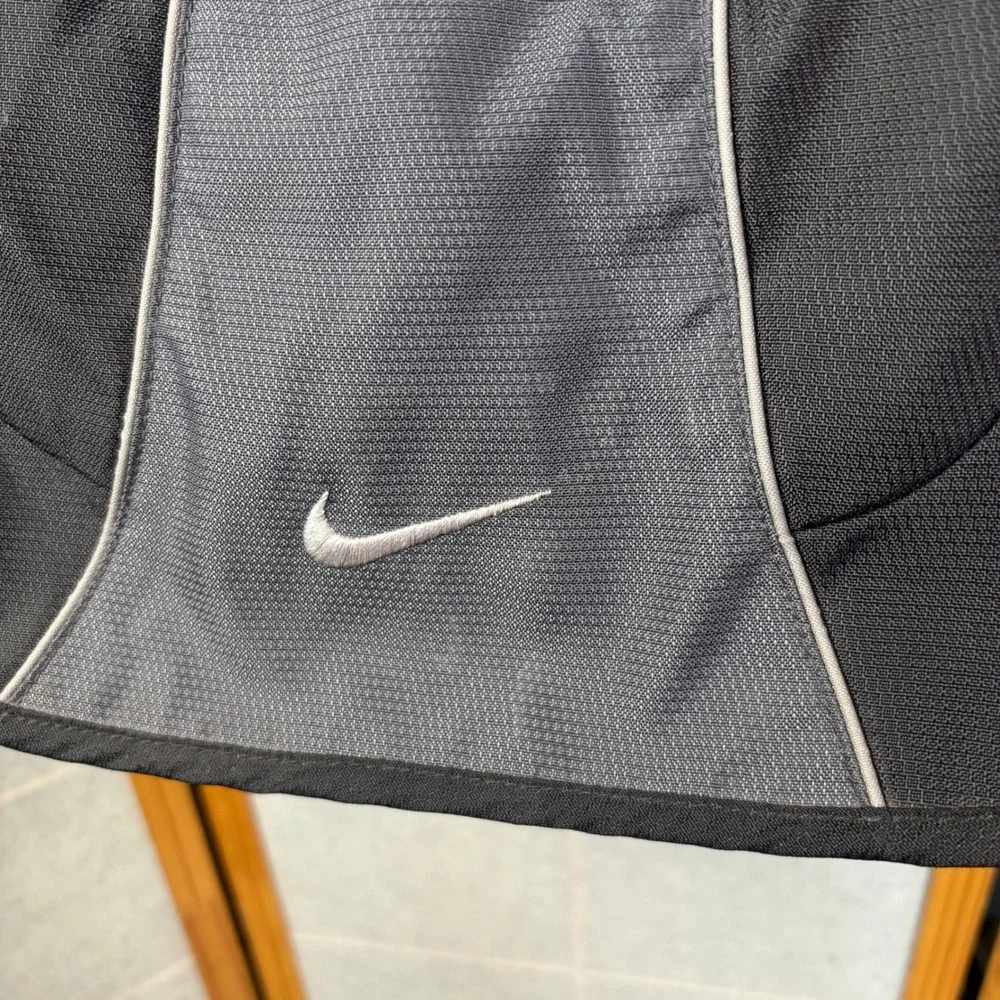 VTG Nike Messenger Bag Black Grey Y2K Techwear Crossbody Swoosh Logo Sporty